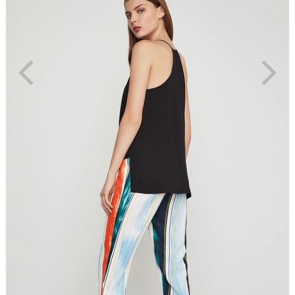 NWT BCBG Draped-Front Faux Wrap Top - Picture 2 of 8